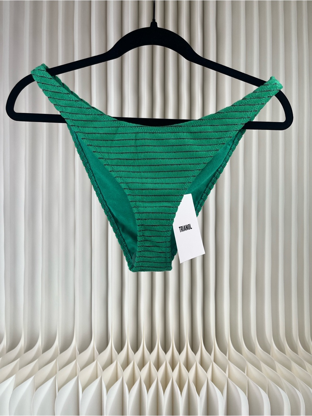 TRIANGL MICA - HUBE GREEN TERRY TOWELLING CROP BIKINI SET - Picture 6 of 16